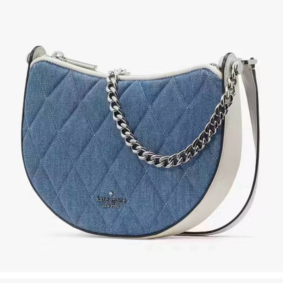 Kate Spade Carey Denim Zip Top Crossbody - Picture 1 of 14